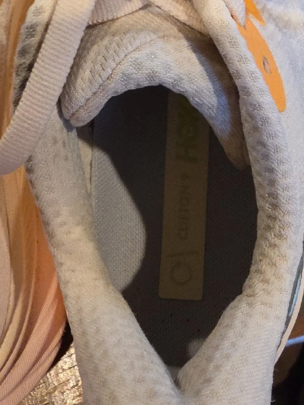 Hoka White Running Sneakers with Pastel Blue, Yellow & Lime Accents - Picture 9 of 10